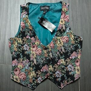 Dolls Kill Current Mood Floral Tapestry Vest